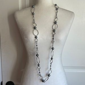 Lia Sophia circle beaded long necklace/belt